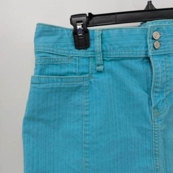 Y2K GAP Turquoise Blue Micro Short Mini Skirt Denim Size 8 - Picture 6 of 13